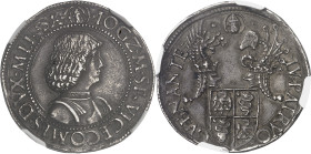 ITALIE
Milan (duché de), Giovanni Galeazzo Maria Sforza (1476-1494). Teston ND (1480-1494), Milan.NGC AU 55 (6633789-001).
Av. (tête mitrée de Saint A...