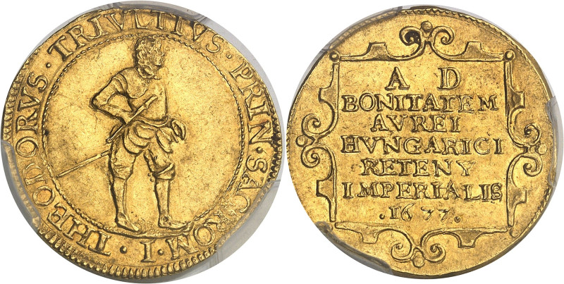 ITALIE
Retegno, Antoine Théodore Trivulzio, (1676-1678). 2 hongres (2 ducats) 16...