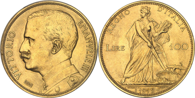 ITALIE
Victor-Emmanuel III (1900-1946). 100 lire Or pour l’ESPOSIZIONE INTERNAZI...