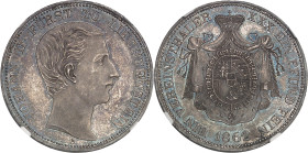 LIECHTENSTEIN
Jean II, prince (1858-1929). Thaler 1862, A, Vienne.NGC MS 63 (2125786-022).
Av. JOHANN II FÜRST ZU LIECHTENSTEIN. Tête nue à droite ; a...