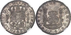 MEXIQUE
Philippe V (1700-1746). 8 réaux 1742, M°, Mexico.NGC MS 64 (6480439-013).
Av. * PHILIP. V. D. G. HISPAN. ET. IND. REX *. Écu couronné, accosté...