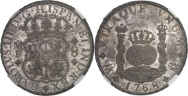 MEXIQUE
Charles III (1759-1788). 8 réaux 1768 MF, M°, Mexico.NGC MS 61 (6480439-014).
Av. * CAROLVS. III. D. G. HISPAN. ET. IND. REX. Écu couronné, ac...