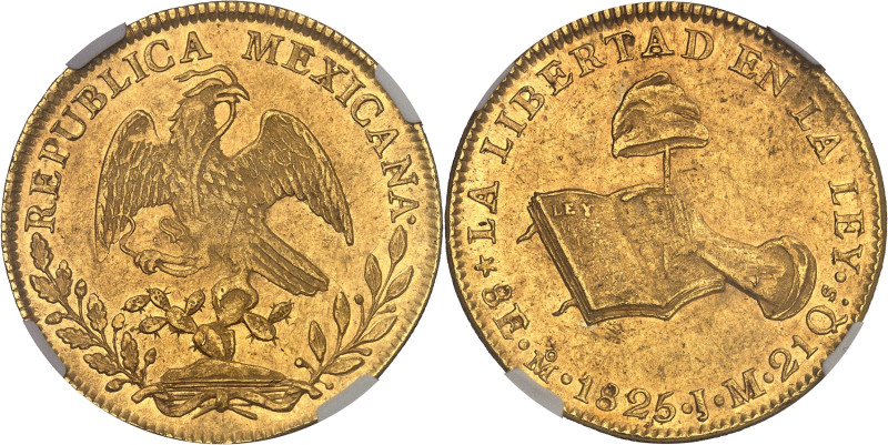 MEXIQUE
République du Mexique (1821-1917). 8 escudos 1825 JM, M°, Mexico.NGC MS ...