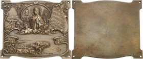 MONACO
Albert Ier (1889-1922). Plaque uniface, Sainte Dévote, patronne de la ville, consécration de la Cathédrale, par M. F. Mineur 1911, Nice (C. Fou...