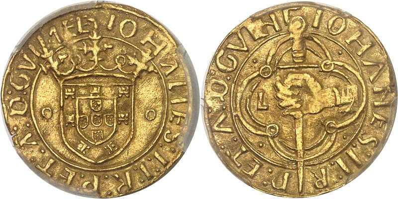 PORTUGAL
Jean II (1481-1495). Demi-justo ou espadim ND (1489-1495), L, Lisbonne....