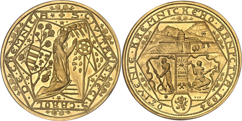 TCHÉCOSLOVAQUIE
Première république tchécoslovaque (1918-1938). 10 ducats, réouv...
