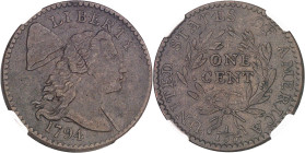 USA
République fédérale des États-Unis d’Amérique (1776-à nos jours). One cent Liberty au chapeau de la Liberté (Liberty cap cent) 1794, Philadelphie....