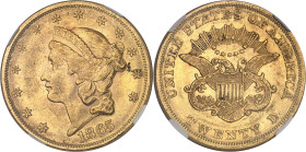 USA
République fédérale des États-Unis d’Amérique (1776-à nos jours). 20 dollars Liberty, sans devise 1865, Philadelphie.NGC AU 58 (6633790-031).
Av. ...