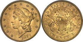 USA
République fédérale des États-Unis d’Amérique (1776-à nos jours). 20 dollars Liberty 1873, Philadelphie.PCGS MS63 (45080402).
Av. Dans une bordure...
