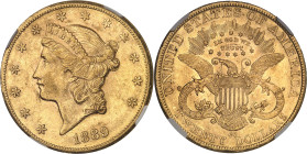 USA
République fédérale des États-Unis d’Amérique (1776-à nos jours). 20 dollars Liberty 1889, CC, Carson City.NGC MS 61 (6630871-002).
Av. Dans une b...