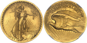 USA
République fédérale des États-Unis d’Amérique (1776-à nos jours). 20 dollars Saint-Gaudens, haut relief, Flan bruni (PROOF) MCMVII (1907), Philade...