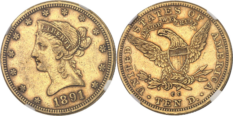 USA
République fédérale des États-Unis d’Amérique (1776-à nos jours). 10 dollars...