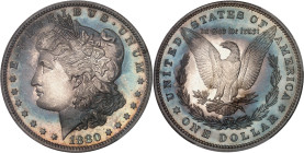 USA
République fédérale des États-Unis d’Amérique (1776-à nos jours). Dollar Morgan, Flan bruni (PROOF) 1880, Philadelphie.PCGS PR66CAM (28470589).
Av...