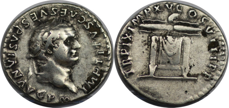 Römische Münzen, MÜNZEN DER RÖMISCHEN KAISERZEIT. Titus (79-81 n. Chr.) Rom. AR ...