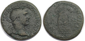 Römische Münzen, MÜNZEN DER RÖMISCHEN KAISERZEIT. Trajan (98-117 n. Chr). Dupondius. (11,19 g. 26,5 mm) Vs.: [IMP] TRAIANO AVG GER DAC P M TR P COS V ...
