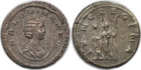 Römische Münzen, MÜNZEN DER RÖMISCHEN KAISERZEIT. Salonina (253-268 n.Chr), Frau des Gallienus. Antoninianus 263-264 n.Chr. (3,29 g. 22,5 mm). Vs.: SA...
