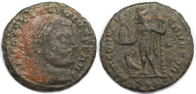 Römische Münzen, MÜNZEN DER RÖMISCHEN KAISERZEIT. Licinius I. (308-324 n. Chr). Follis. (3,65 g. 21,5 mm) Vs.: IMP LIC LICINIVS PF AVG, Kopf mit Lorbe...