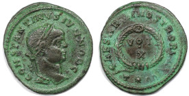 Römische Münzen, MÜNZEN DER RÖMISCHEN KAISERZEIT. Constantinus Junior als Cäsar (317-337 n. Chr). Follis, Arelate (2.72 g. 20 mm). Vs.: CONSTANTINVS I...