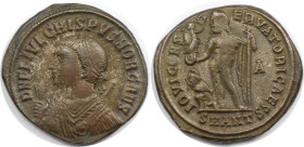 Römische Münzen, MÜNZEN DER RÖMISCHEN KAISERZEIT. Crispus (317-326 n. Chr). Follis 317-320 n. Chr., Antiochia. (3,96 g. 20.5 mm) Vs.: DN FL IVL CRISPV...