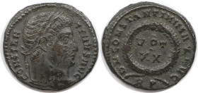 Römische Münzen, MÜNZEN DER RÖMISCHEN KAISERZEIT. Constantinus I. (306-337 n. Chr). Follis 321 n. Chr., Rom (3.85 g. 19 mm). Vs.: CONSTANTINVS AVG, Bü...