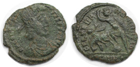 Römische Münzen, MÜNZEN DER RÖMISCHEN KAISERZEIT. Constantius II. (324-361 n. Chr). Ae 3. (2,44 g. 19,5 mm) Vs.: DN CON[STANTIVS PF AVG], Büste mit pe...