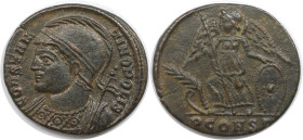 Römische Münzen, MÜNZEN DER RÖMISCHEN KAISERZEIT. Gedenkprägung für die Stadt Konstantinopel. Follis 330-336 n. Chr., Arles (2,28 g. 18 mm) Vs.: CONST...