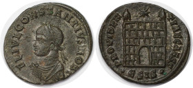Römische Münzen, MÜNZEN DER RÖMISCHEN KAISERZEIT. Constantius II. (337-361 n. Chr). Follis (2,90 g. 21 mm). Vs.: FL IVL CONSTANTIVS NOB C, Büst n. l. ...