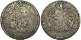 RDR – Habsburg – Österreich, RÖMISCH-DEUTSCHES REICH. Leopold I. (1658-1705). Doppeltaler ND. Hall. Silber. 56,53 g. 47 mm. Dav. 3252. Herinek 574. M....