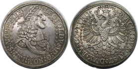RDR – Habsburg – Österreich, RÖMISCH-DEUTSCHES REICH. Leopold I. (1658-1705). Doppeltaler ND. Hall. Silber. 57,38 g. MT 708. Vorzüglich-stempelglanz...