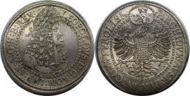 RDR – Habsburg – Österreich, RÖMISCH-DEUTSCHES REICH. Leopold I. (1657-1705). Doppeltaler ND. Hall. Silber. 57,37 g. Dav. 3252. Vorzüglich+