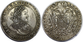 RDR – Habsburg – Österreich, RÖMISCH-DEUTSCHES REICH. Ferdinand III. Taler 1653, Kremnitz. Silber. 28,58 g. Dav. 3198. Sehr schön+