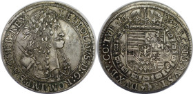 RDR – Habsburg – Österreich, RÖMISCH-DEUTSCHES REICH. Leopold I. Taler 1683, Hall. Silber. 28,31 g. Dav. 3241. Sehr schön+