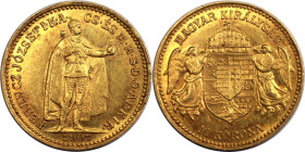 RDR – Habsburg – Österreich, KAISERREICH ÖSTERREICH. Österreich-Ungarn. Franz Joseph I. (1848-1916). 10 Korona 1907. Gold. KM 485. Vorzüglich