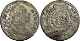Altdeutsche Münzen und Medaillen, BAYERN / BAVARIA. Maximilian III. Joseph (1745-1777). 12 Kreuzer 1752. Hahn 296. Schön-sehr schön. Patina