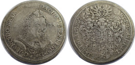 Altdeutsche Münzen und Medaillen, BRANDENBURG - ANSBACH. Joachim Ernst (1603-25). Reichstaler 1625, Roth. Silber. 27,64 g. Dav. 6230. Sehr schön
