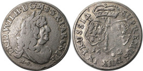 Altdeutsche Münzen und Medaillen, BRANDENBURG IN PREUSSEN. Friedrich Wilhellm (1640-1688). 6 Gröscher 1682 HS. Sehr schön