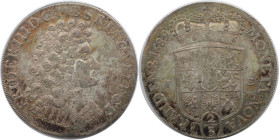 Altdeutsche Münzen und Medaillen, BRANDENBURG IN PREUSSEN. Friedrich III. (1688-1701). 2/3 Taler 1689 IE, Magdeburg. Silber. 17,36 g. Dav. 273. Fast V...