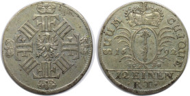 Altdeutsche Münzen und Medaillen, BRANDENBURG IN PREUSSEN. Friedrich III. (1688-1701). 1/12 Taler 1692 ICS. Silber. 3,52 g. Vorzüglich