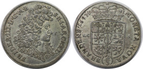 Altdeutsche Münzen und Medaillen, BRANDENBURG IN PREUSSEN. Friedrich III. (1688-1701). 2/3 Taler 1693 LCS, Berlin. Silber. KM 556, Dav. 270. Vorzüglic...