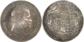 Altdeutsche Münzen und Medaillen, BRANDENBURG IN PREUSSEN. Friedrich Wilhelm IV. (1840-1861). Vereinsdoppeltaler 1842 A. Jaeger 71, Thun 253, AKS 69. ...
