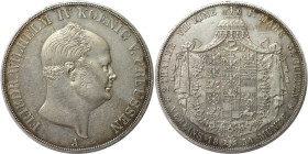 Altdeutsche Münzen und Medaillen, BRANDENBURG IN PREUSSEN. Fiedrich Wilhelm IV. (1840-1861). Vereinsdoppeltaler 1854 A, Silber. Jaeger 82, Thun 259, A...