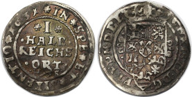 Altdeutsche Münzen und Medaillen, BRAUNSCHWEIG - LÜNEBURG - CELLE. 1/2 Reichsort (1/8 Taler) 1631 HS. Silber. KM 88. Sehr schön