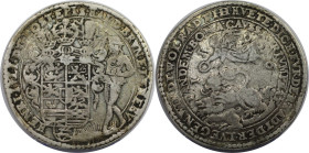 Altdeutsche Münzen und Medaillen, BRAUNSCHWEIG - WOLFENBÜTTEL. Heinrich Julius. "Lügentaler" 1596, Goslar. Silber. 28,64 g. Dav. 9090, Welter 628. Fas...