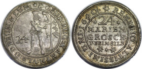 Altdeutsche Münzen und Medaillen, BRAUNSCHWEIG - WOLFENBÜTTEL. Rudolf August and Anton Ulrich. 24 Mariengroschen 1690, Zellerfeld. KM 559, Welter 2079...