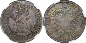 Altdeutsche Münzen und Medaillen, DONAUWÖRTH. Karl V. (1519-1558). Taler 1544. Silber. Dav. 9170. NGC AU-55