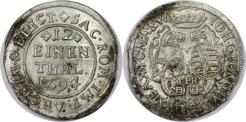 Altdeutsche Münzen und Medaillen, SACHSEN - ALBERTINE. Johann Georg IV. (1691-16...