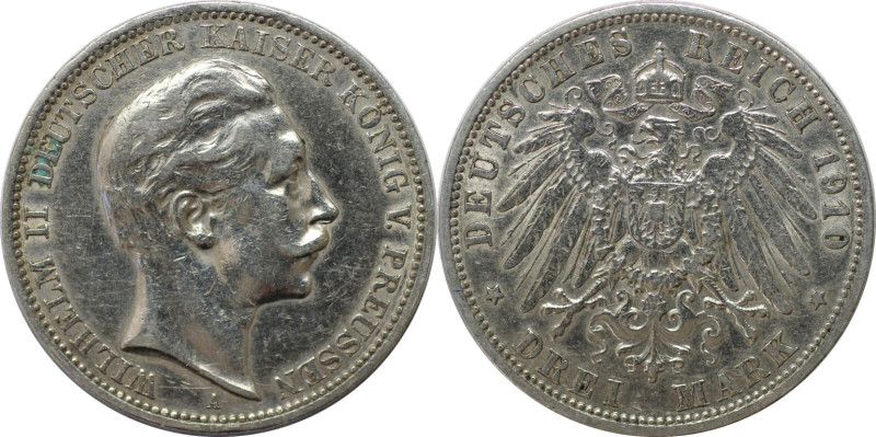 Deutsche Münzen und Medaillen ab 1871, REICHSSILBERMÜNZEN, Preußen, Wilhelm II. ...