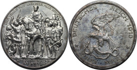 Deutsche Münzen und Medaillen ab 1871, REICHSSILBERMÜNZEN, Preußen. Wilhelm II. (1888-1918). 3 Mark 1913 A, Zur 100-Jahr-Feier des königlichen Aufrufs...
