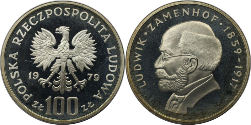 Europäische Münzen und Medaillen, Polen / Poland. Ludwik Zamenhof. 100 Zlotych 1...