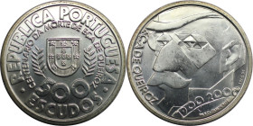 Europäische Münzen und Medaillen, Portugal. 100. Jahrestag - Tod von Eca de Queiroz. 500 Escudos 2000. 14,0 g. 0.500 Silber. 0.23 OZ. KM 725. Fast Ste...